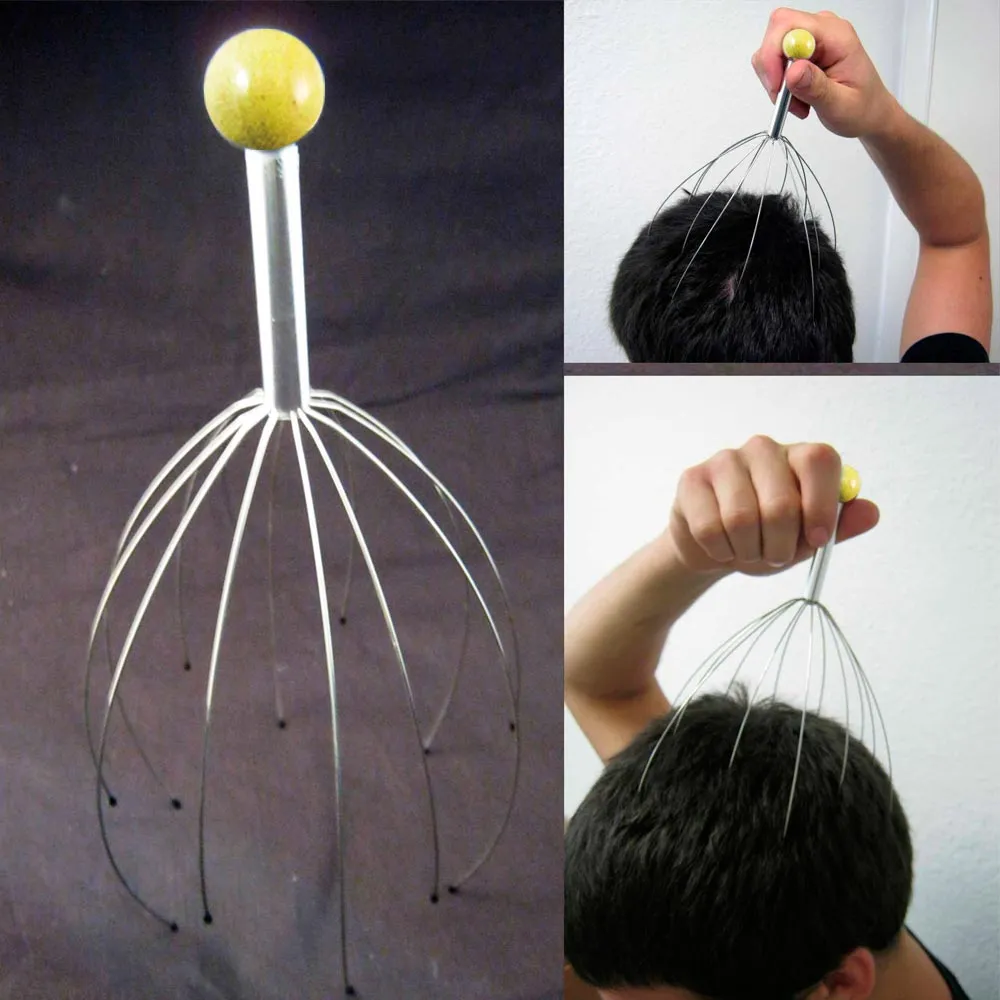 1 Scalp Head Massager Scratcher Neck Massage Octopus Stress Relax Spa Therapy !