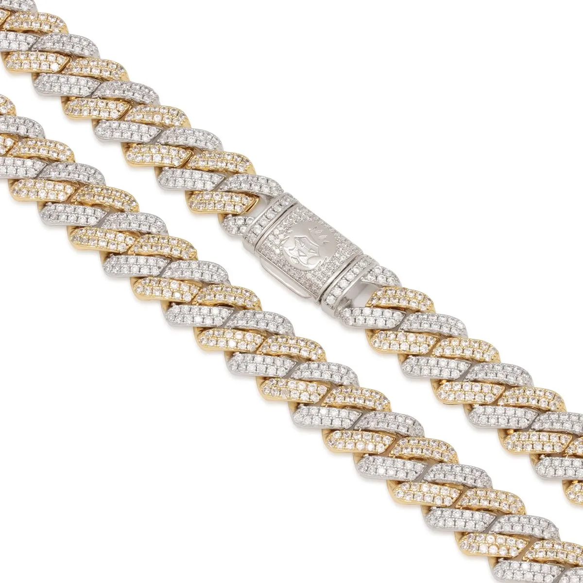 12mm Iced Diamond Cut Miami Cuban Link Chain