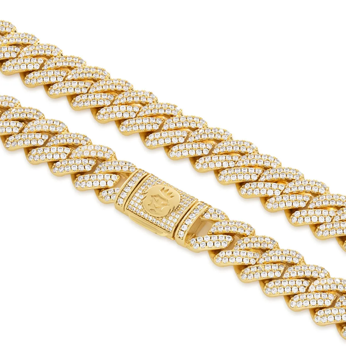 12mm Iced Diamond Cut Miami Cuban Link Chain