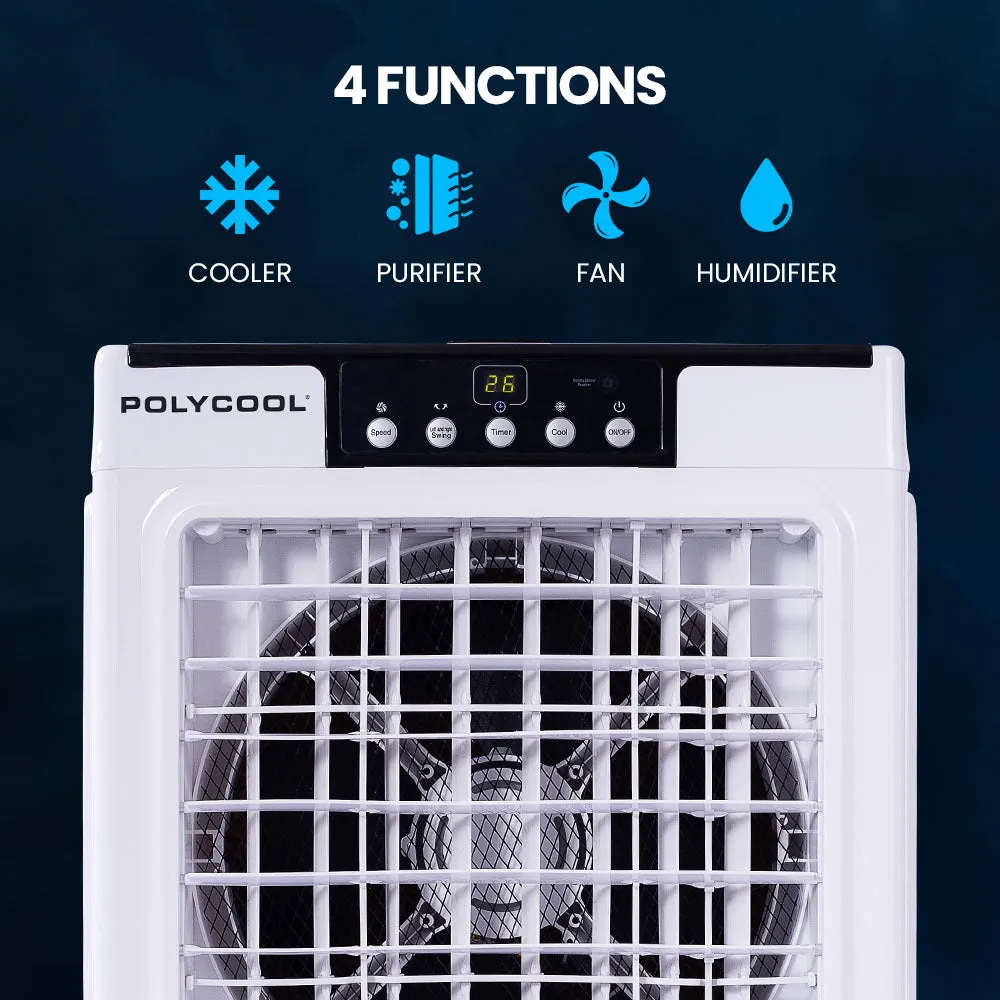 35L Portable Evaporative Air Cooler | 220W | 24 Hour Timer | 4 in 1 Cooling Fan | Remote Control