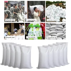 5 10pcs Flood Sandbags Flood Control Belt Pp Sandbag Flood Bag Thickened Flood Water Control Sand Bag Plastic Uv Resistant