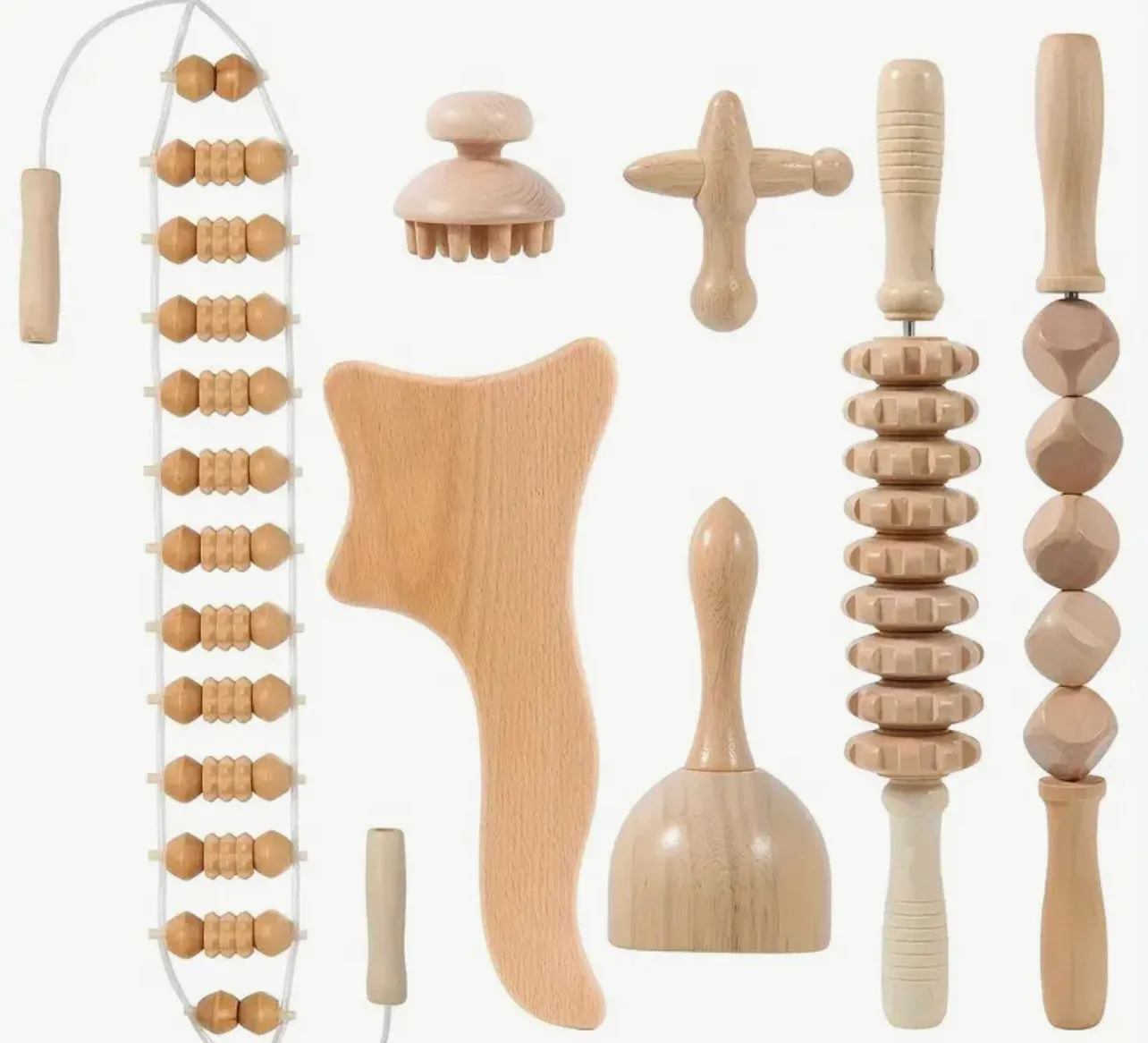 7 Piece Wood Therapy Body Sculpting Set