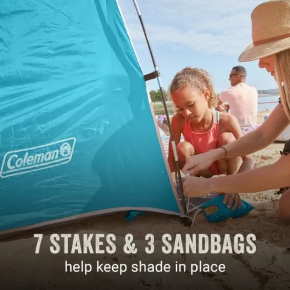Coleman Skyshade Compact Beach Shade Caribbean Sea