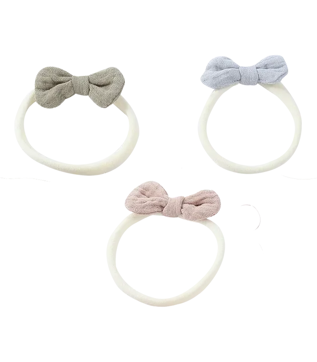 Elastic 100% Organic Cotton Hair Accessories Baby Girl. إكسسوارات شعر مرنة مصنوعة من القطن العضوي بنسبة 100%،