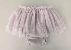 Elegant Lavender Cotton and Nylon Ruffled Diaper Cover Bloomer
