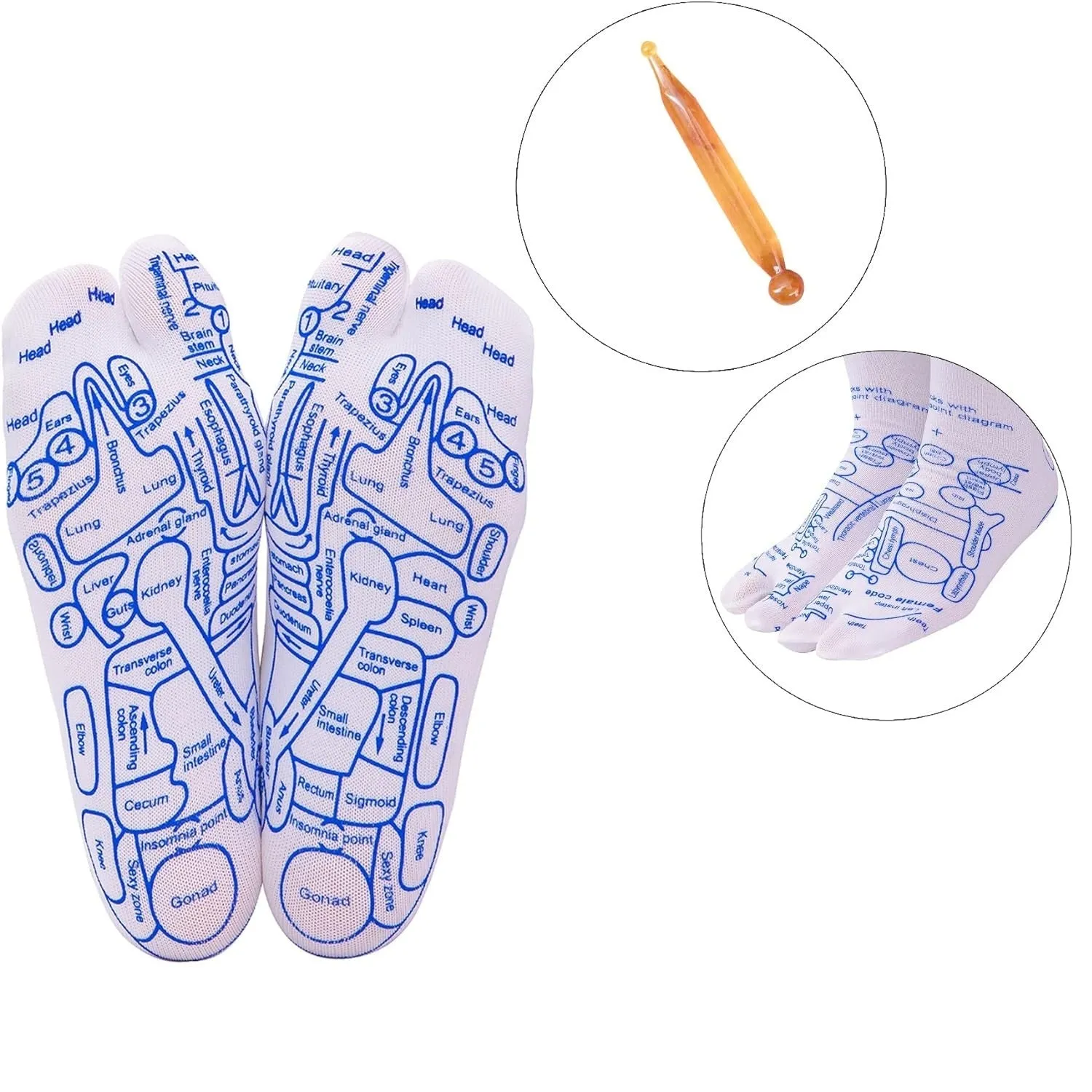 Foot Massage Acupressure Socks (SOCKS   STICK)