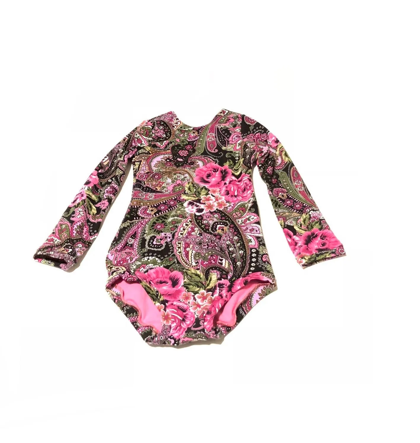 Girls Pink Paisley Leotard