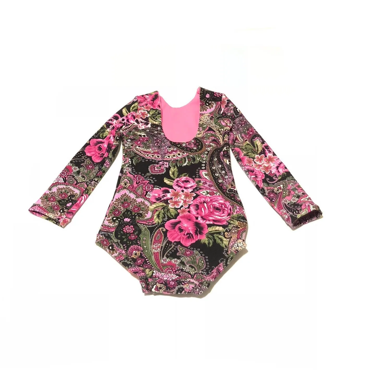 Girls Pink Paisley Leotard