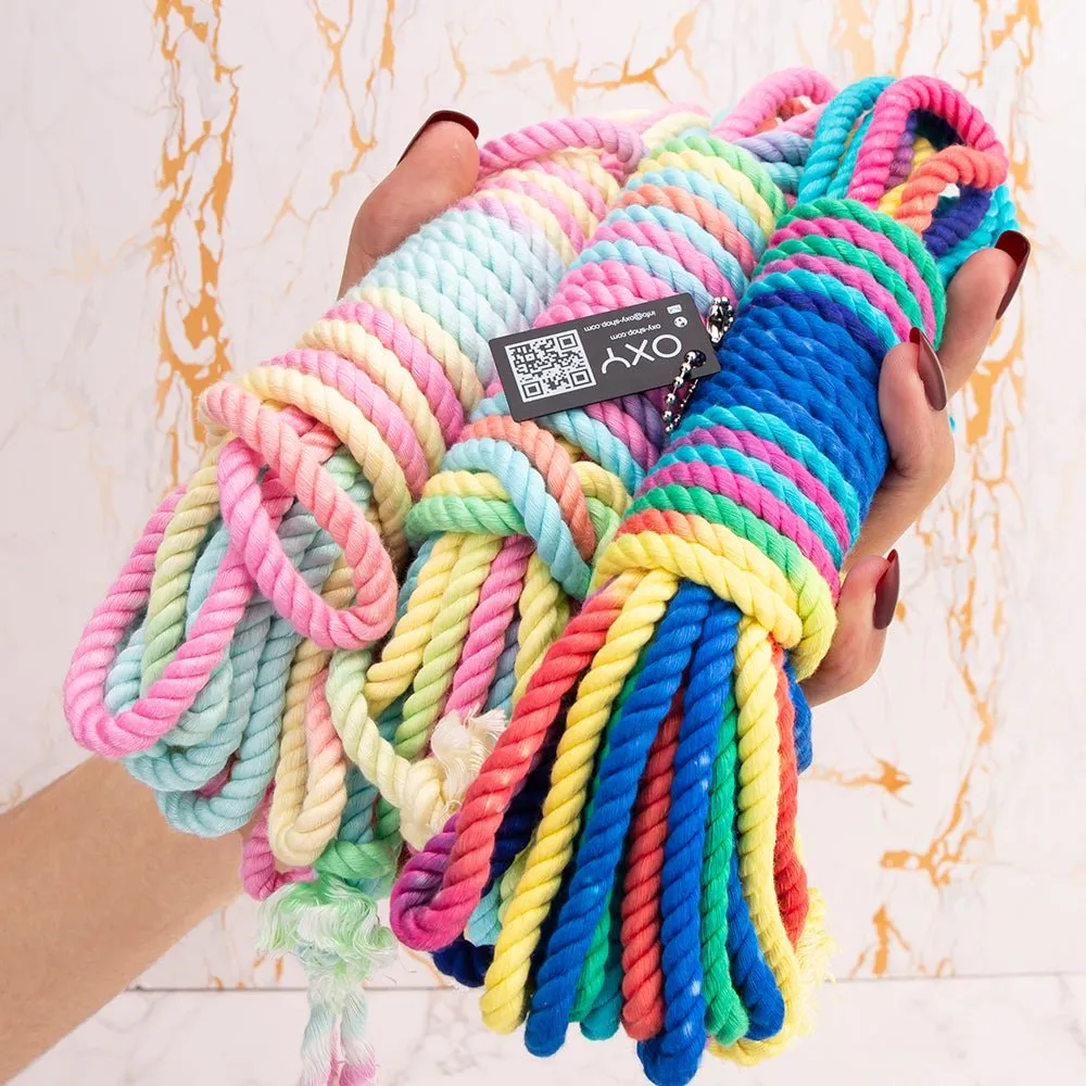 Rainbow Color Silk Kinbaku Rope - 8 meters