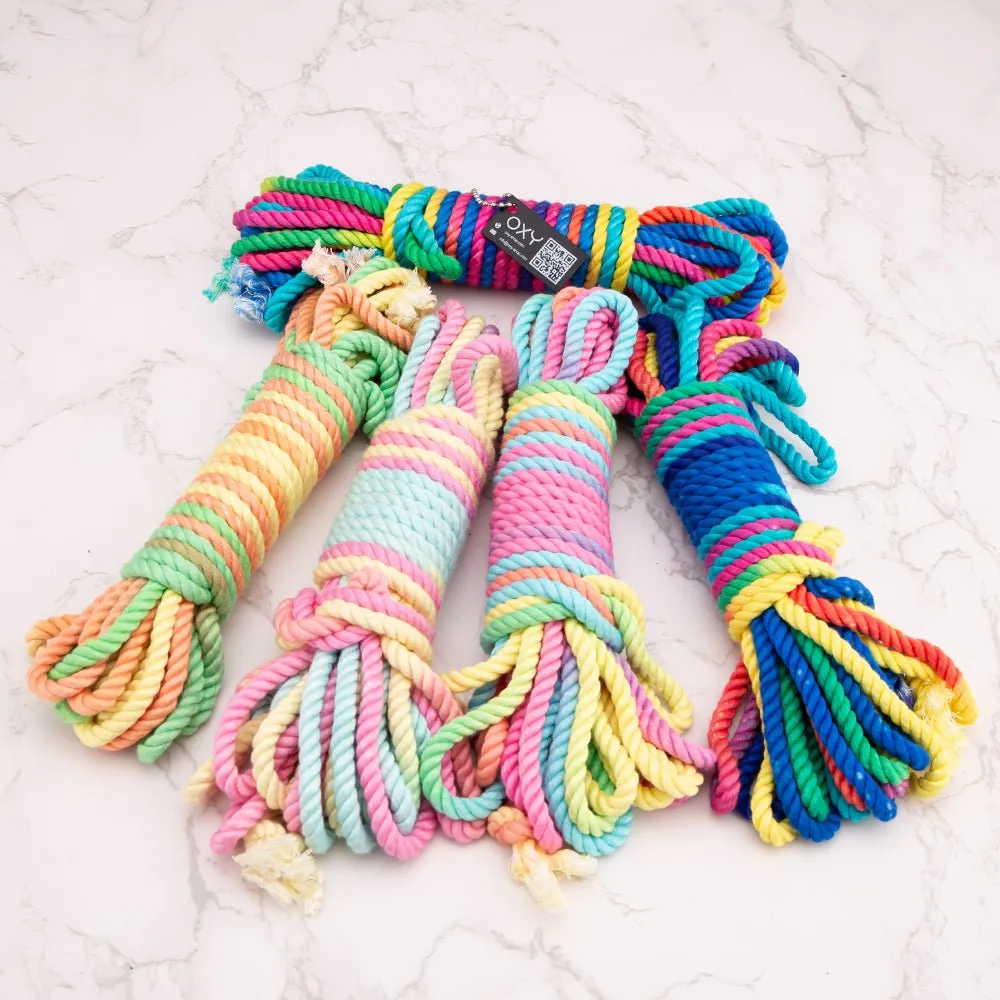 Rainbow Color Silk Kinbaku Rope - 8 meters