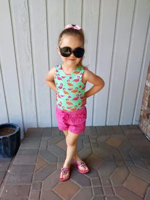 RTS Flamingo and Watermelon Print Leotard