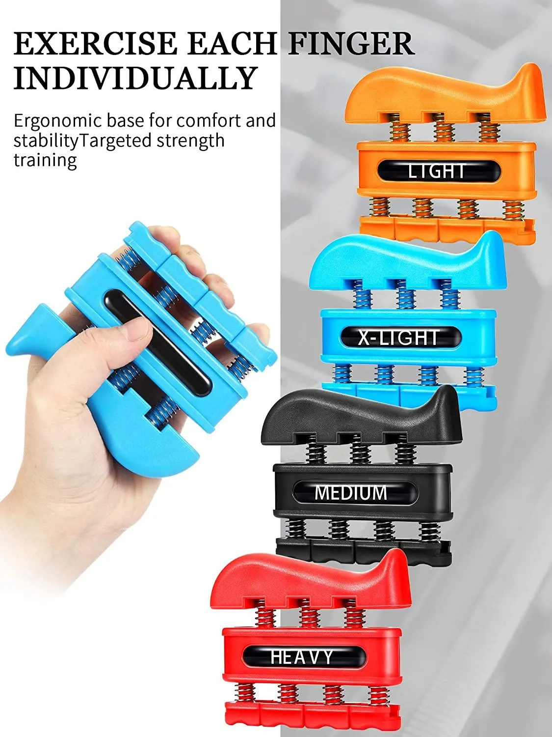 Unleash Your Finger Power: BBTO Finger Strengthener Hand Exerciser - Elevate Your Guitar Skills, Conquer Rock Climbing, and Boost Physical Therapy!