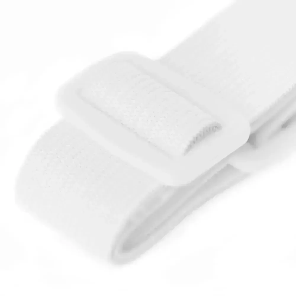 White Elastic Strap with Alligator Clip - Set of 2 pcs.