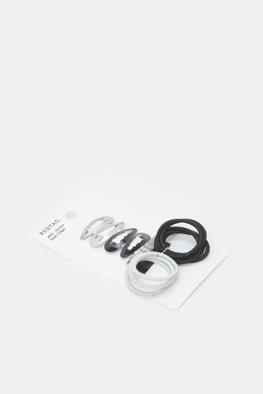 Women Silver And Black Hair Accessory Set